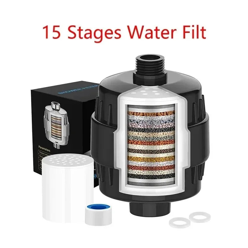 Filtre Douche – Eau Pure, Peau & Cheveux Sains, Élimine Chlore et Métaux Lourds