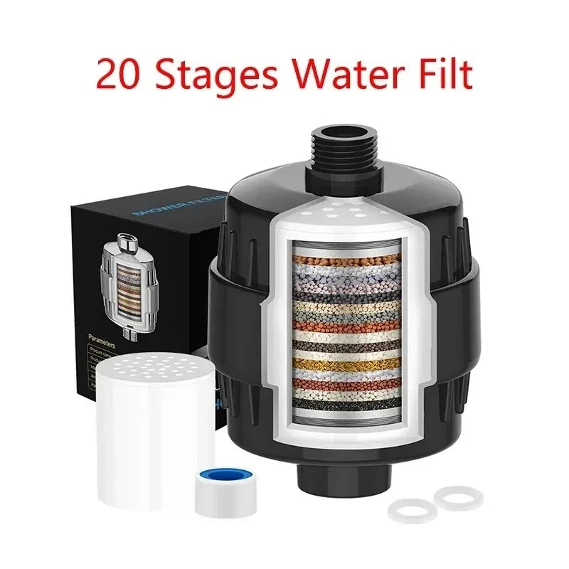 Filtre Douche – Eau Pure, Peau & Cheveux Sains, Élimine Chlore et Métaux Lourds